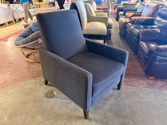 WEST ELM Sadgwick Push Back Recliner Chair in Midnight Grey