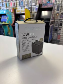 67W GaN Fast Charger 3-Port USB-C USB-A Wall Charger Foldable