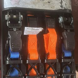 Heavy Duty Ratchet Straps + Tie Downs Set