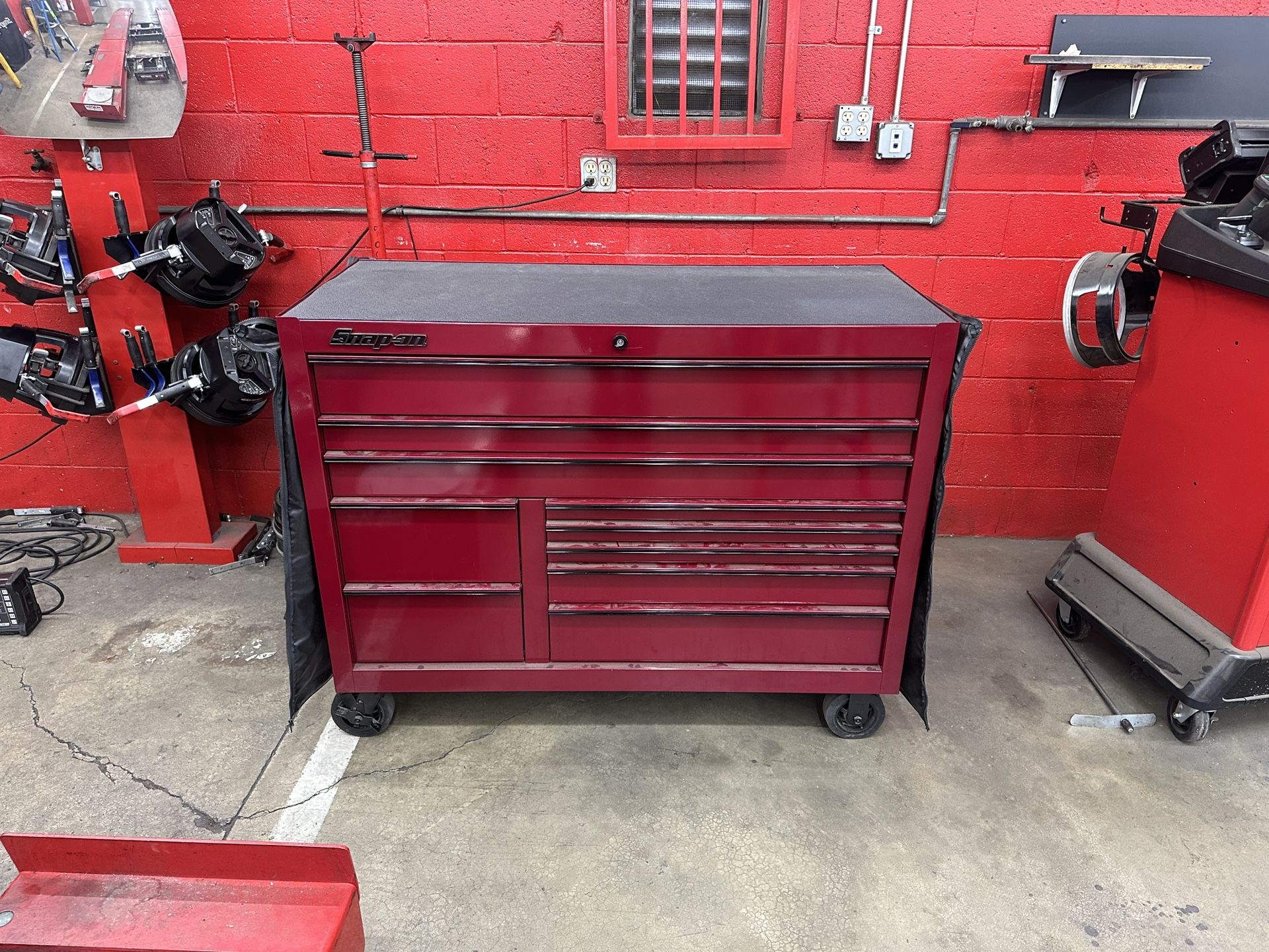 Deep Cranberry Snap On roll Cab