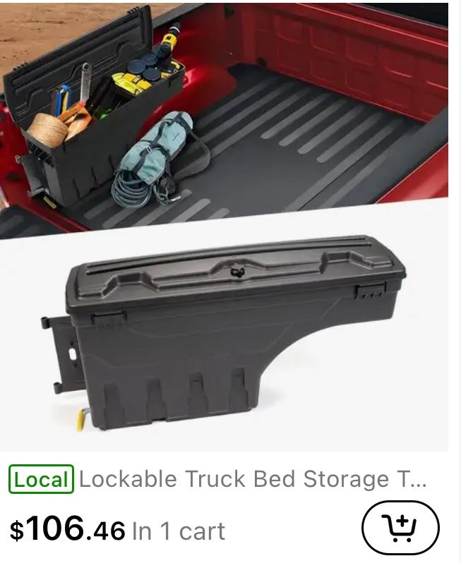 Truck Bed Lockable Storage Compartment /tool Box RIGHT SIDE ONLY