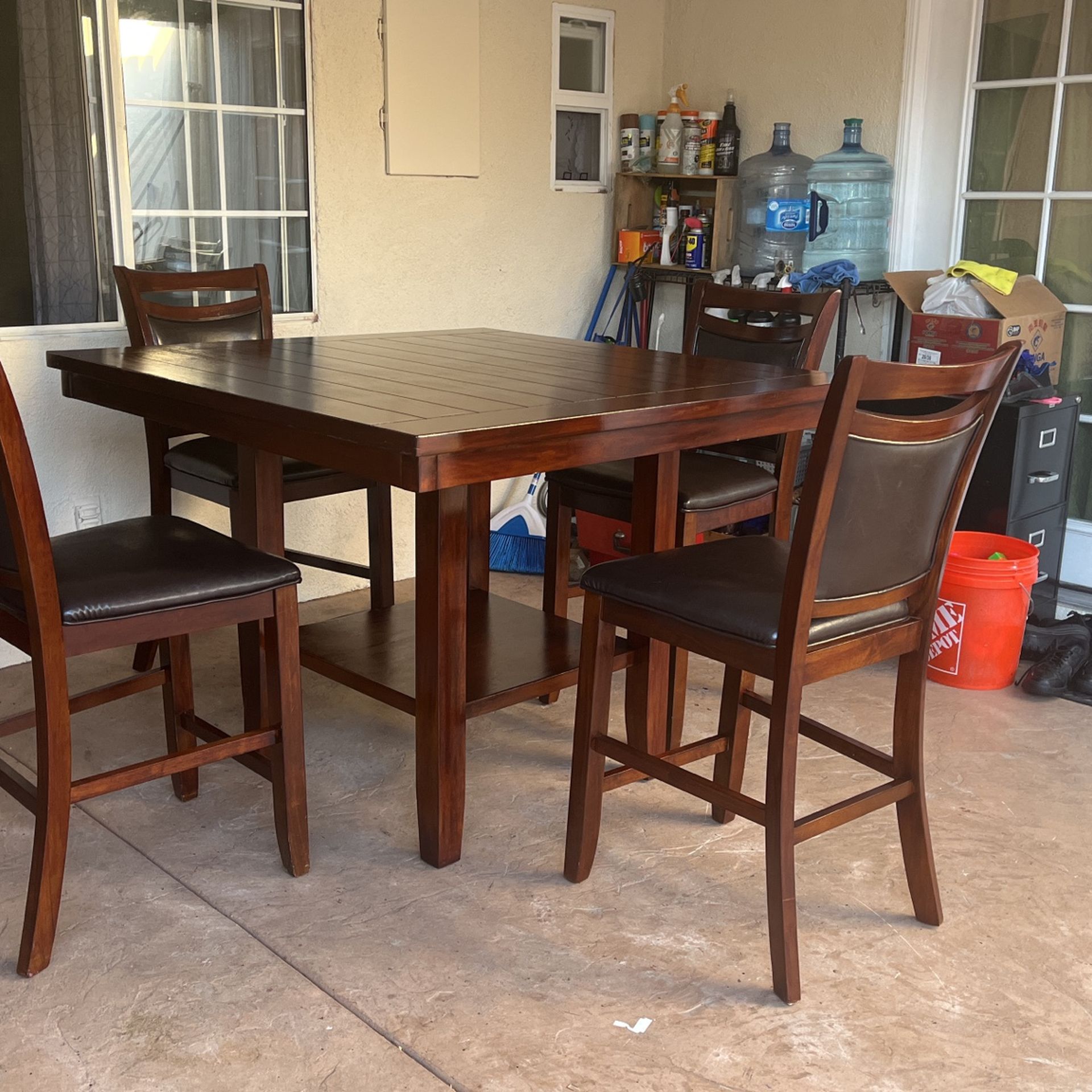 Comedor Alto Con 4 Sillas