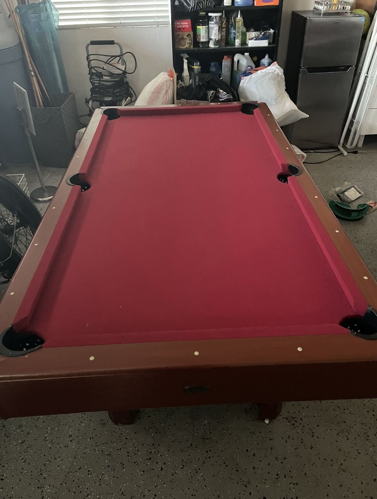 Red Pool Table
