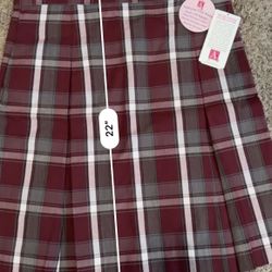 A+ Plaid Girls School Uniform Skirt