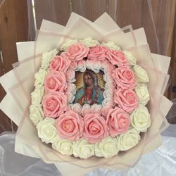 12 “virgen De Guadalupe Forever Roses With Lights