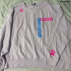 Dogs Love Me Sweatshirt Size L