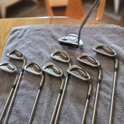 Oversized ping irons.
There is no driver