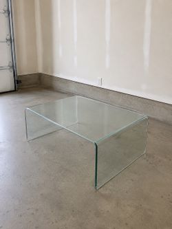 Glass coffee table
