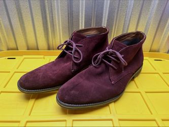 Alfani Mens Burgundy Suede Chukka Desert Boots 10M