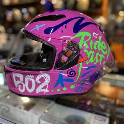 Helmet New Pink Dot Motorcycle Helmet $180
