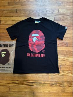 BAPE TEE- Red&Black Camo graphic tee size S