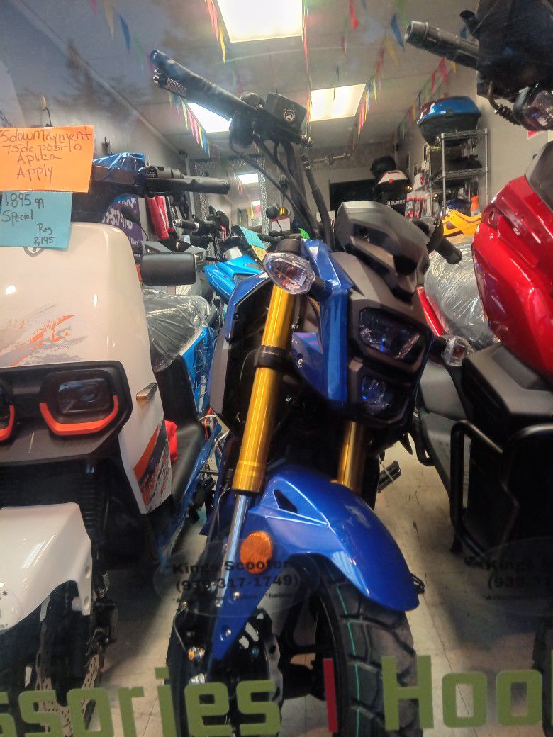 200cc Gas Motorcycle Style Grom Color Blue 