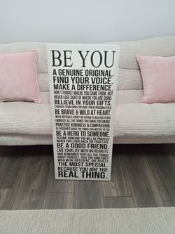 Inspirational Black/White Canvas 15.5 X 35.5 