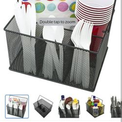 Sorbus Mesh Utensil Caddy, Napkin Holder and Condiment Organizer $15obo