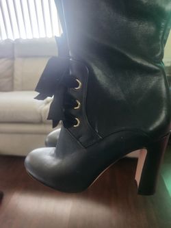 Valentino Red Black leather boots