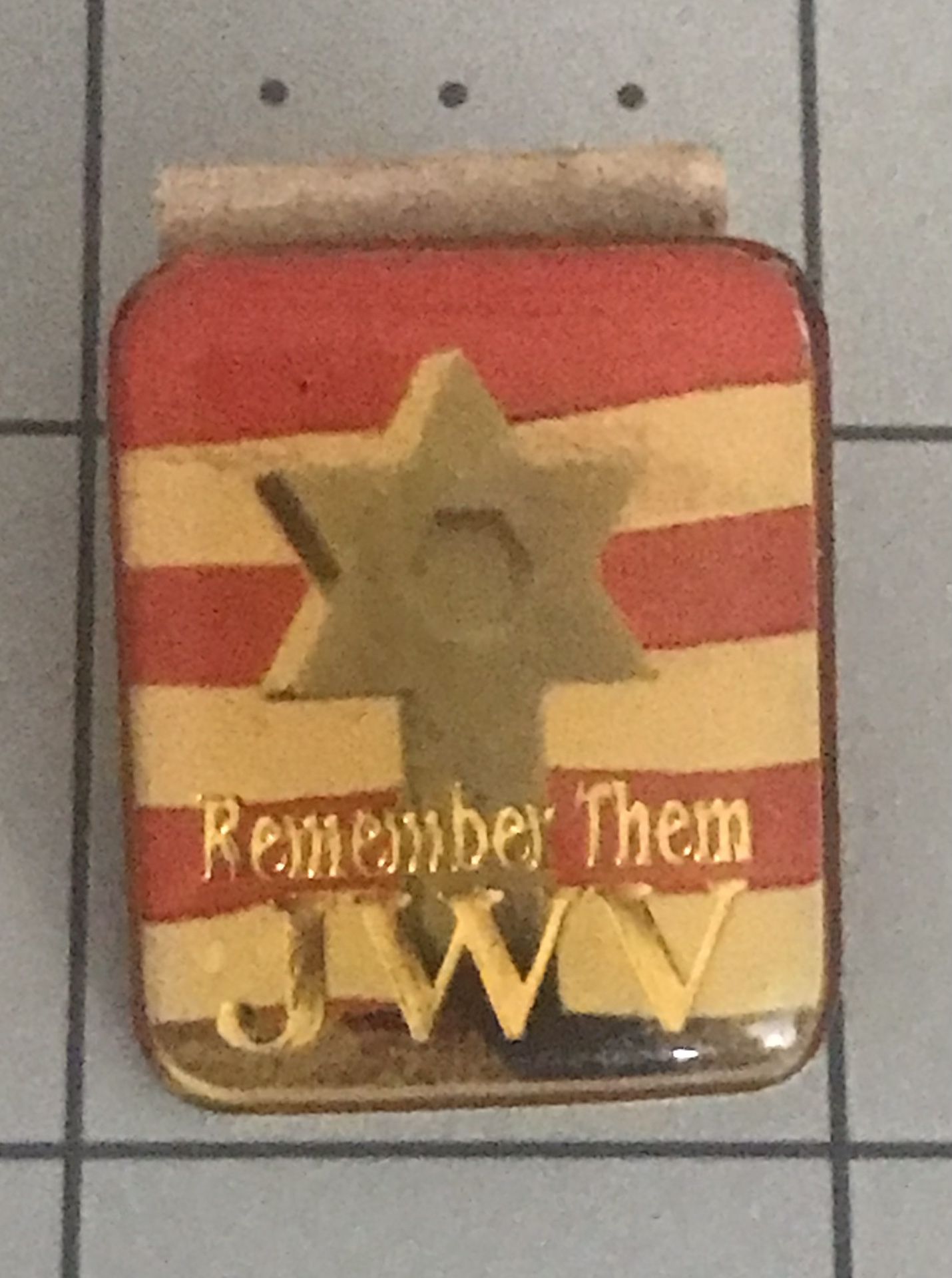Brand new vintage Remember Them JWV Jewish War Veterans Of The USA Lapel Pin