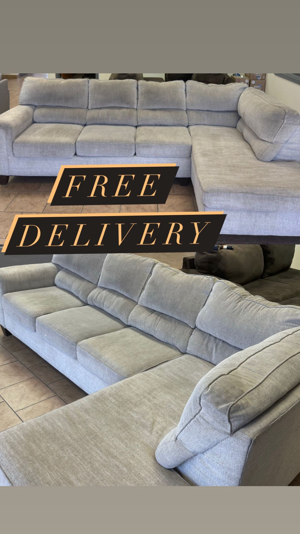 Sectional Grey Couch **FREE DELIVERY**