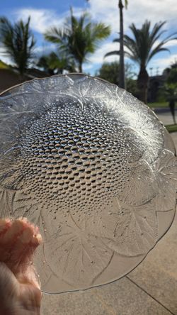 Crystal Sunflower Platter