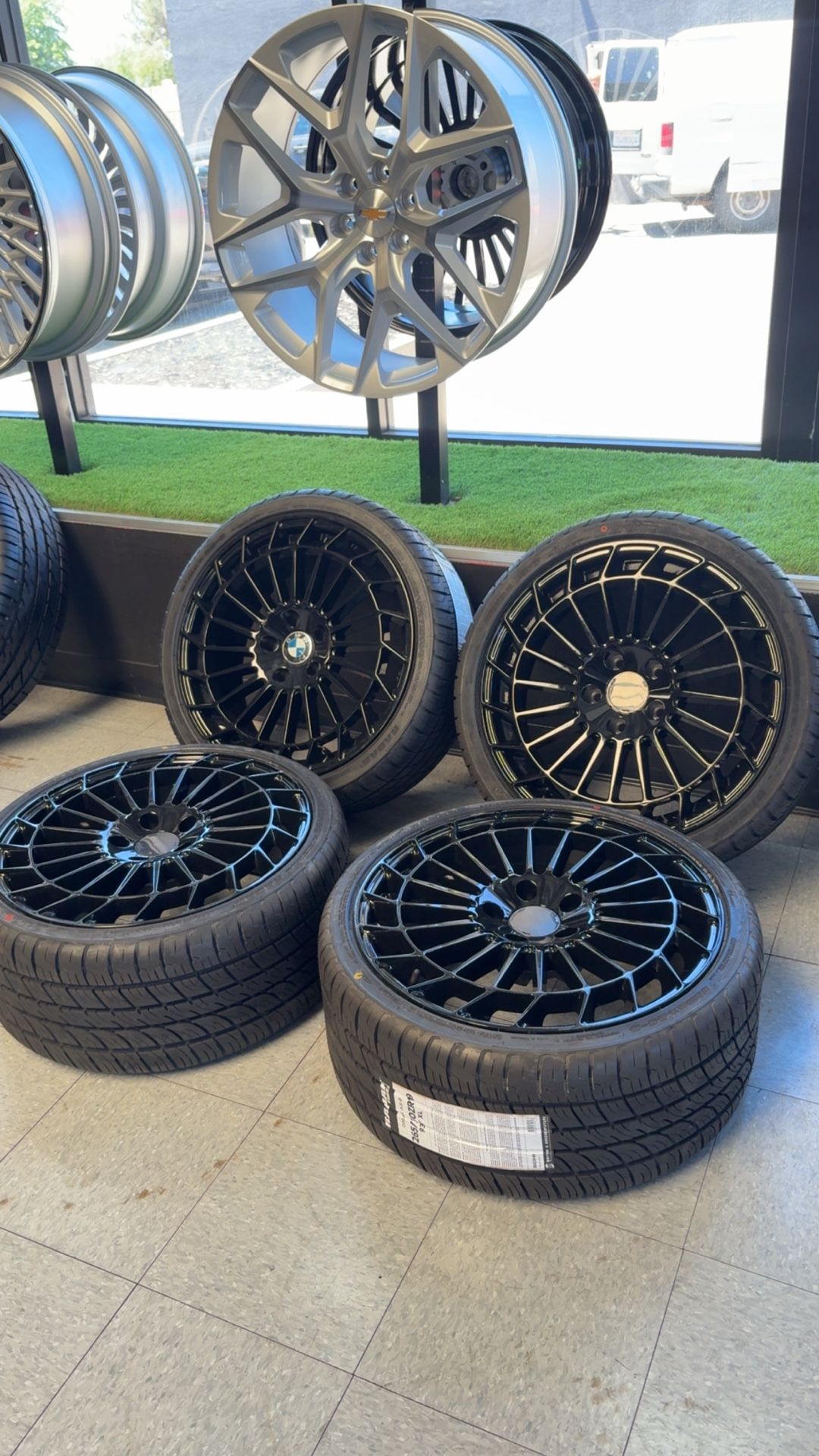 🔥 19" Gloss Black BMW Wheels with Radar Tires (265/30/19)🔥
