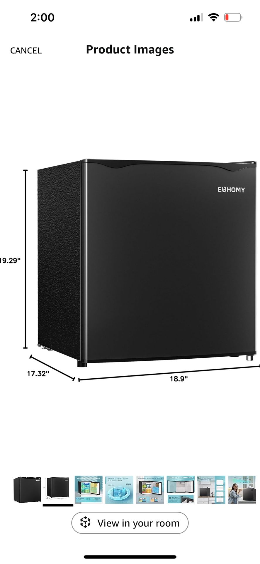 Black Mini Fridge