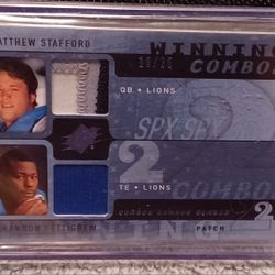 Matt Stafford 18/25 Winning Combos Pettigrew  2009 Spx