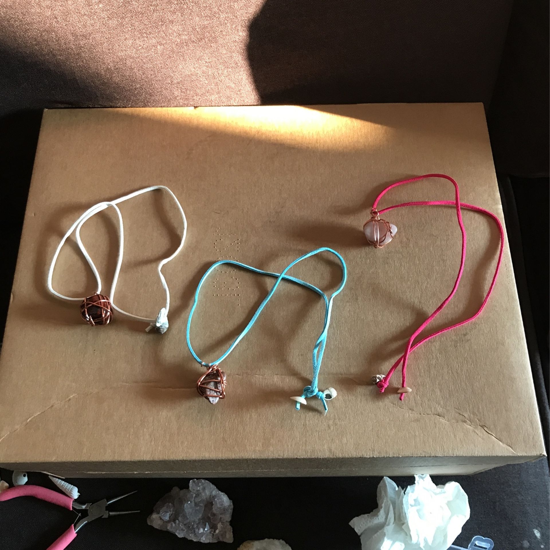 Handmade Necklaces With Fresh Seashells