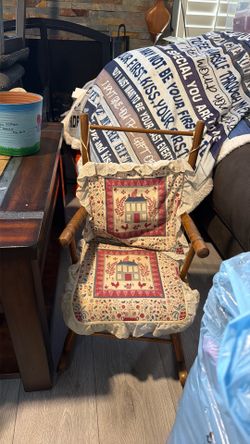 Vintage child’s wooded rocking chair