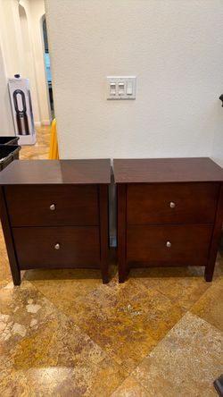 Night stands (2x)  dark brown