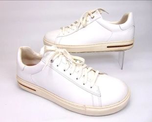 Men Birkenstock Bend Low White Leather Casual Lace up Fashion Sneakers Shoes EU Size 13 Us 10