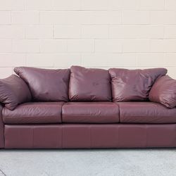 Leather couch sofa
