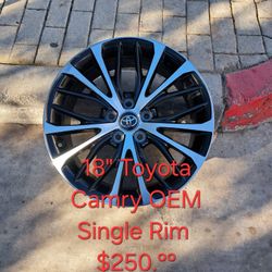 18"one☝🏼Single Toyota Camry OEM Replacement used Rim 