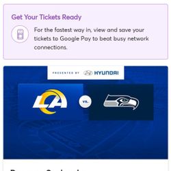 Rams / Seahawks  tickets 