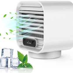 Brand New - Portable Air Conditioner, Zeato Mini AC Personal Air Cooler, 2000 mAh Rechargeable