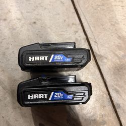 Hart 20volt Lithium-Ion 2.0Ah Batteries 