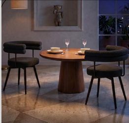 Set of 2 Boulce Dining Chairs Black