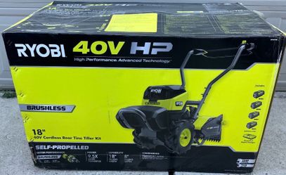 Ryobi 40V HP 18" Cordless Rear Tine Tiller Kit
