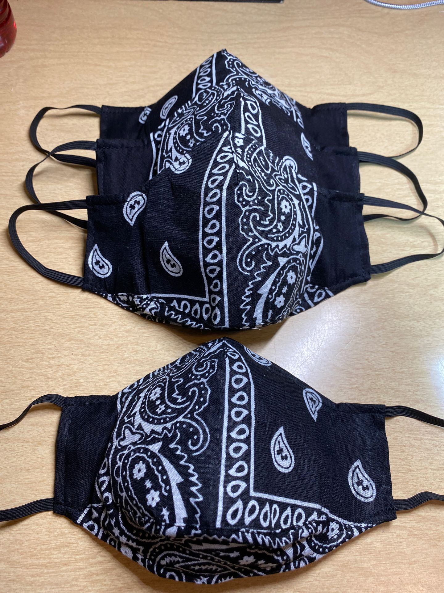 $10 each with filter 100% cotton and washable