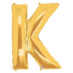 Gold letter balloons
