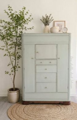 Sage Green antique Armoire