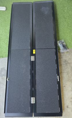 6FT Portable Wheelchair Ramp with Quick-Lock, Black Seamless Non-Slip Aluminum Folding Handicap Ramp,Threshold Ramp