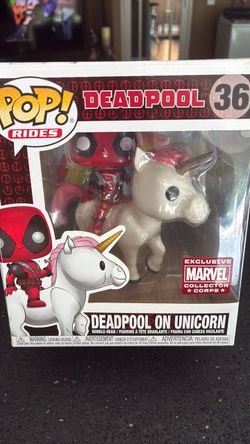 Funko Pop Rides Deadpool on Unicorn #36