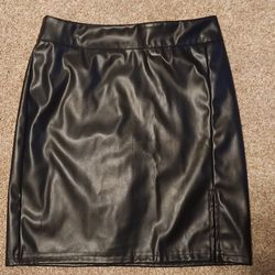 NEW Shein Black Leather Skirt Size XS