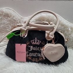  Juicy Couture Royal Couture Satchel Liquorice/Crystal Brand New With Tags 