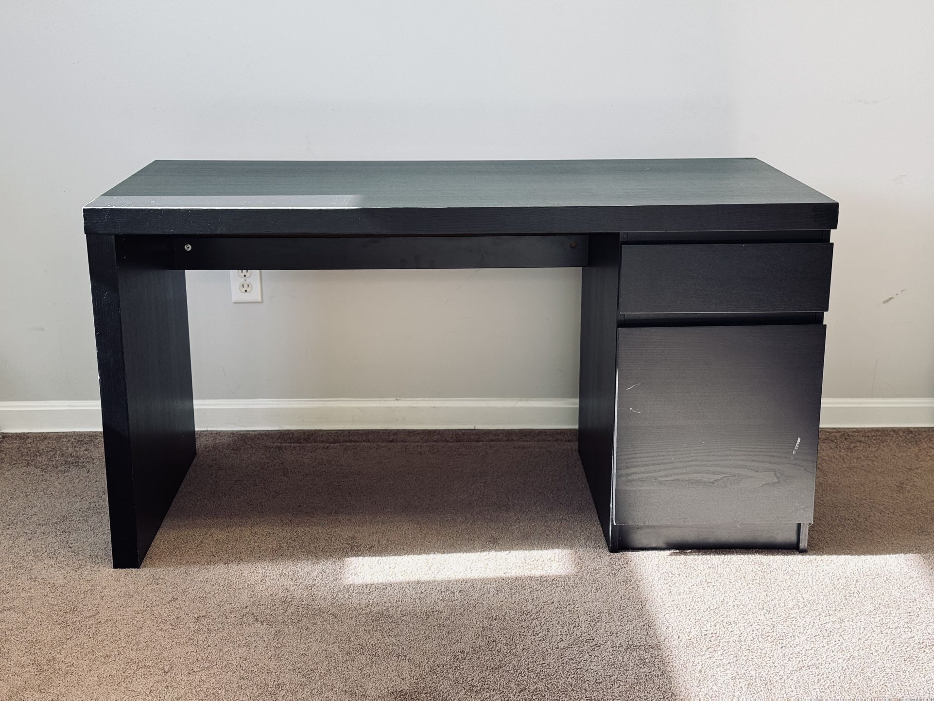 IKEA MALM Black/Brown Desk