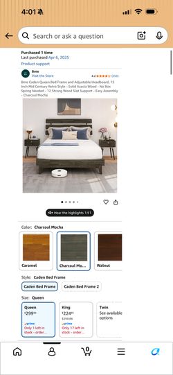 Queen bed frame