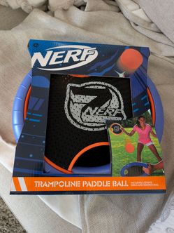 Nerf Trampoline Paddle Ball Set - 2 Discs & Bounce Ball
