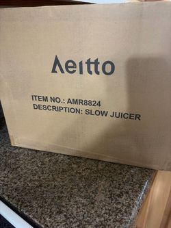Brand New Aeitto Cold Press Slow Juicer Black AMR8824