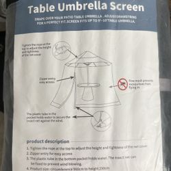Table Umbrella Screen