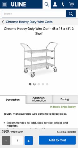 Heavy duty metal cart