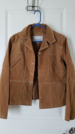 Womens large Brown leather jacket
